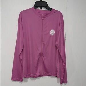 Rip Curl Long Sleeve Zip UP Rash Guard, SMALL